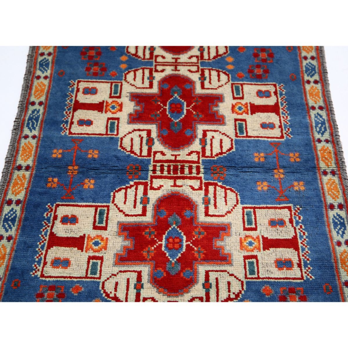 Revival 3x4 Handmade Double Knotted Washable Wool Rug - Colorful