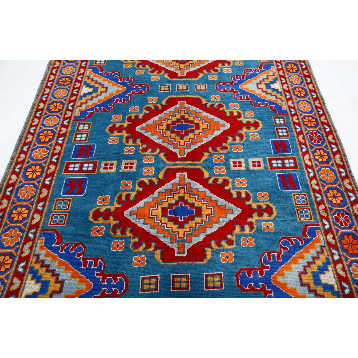 Revival 6x8 Handmade Double Knotted Washable Wool Rug - Colorful