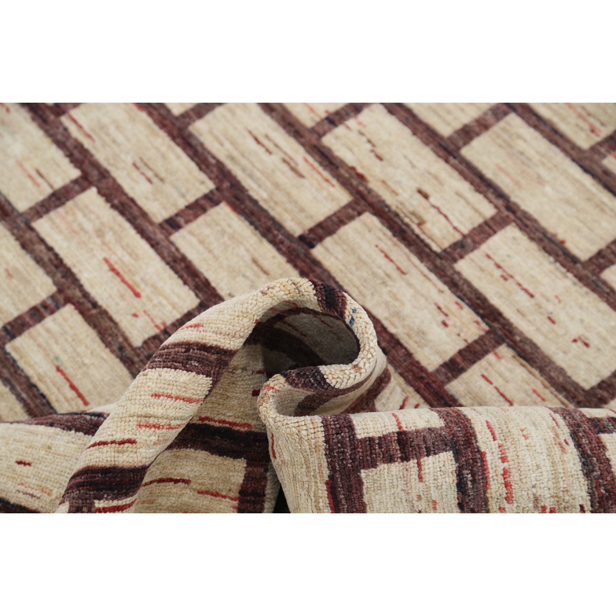 Modcar 7x10 Handmade Double Knotted Washable Wool Rug - Colorful