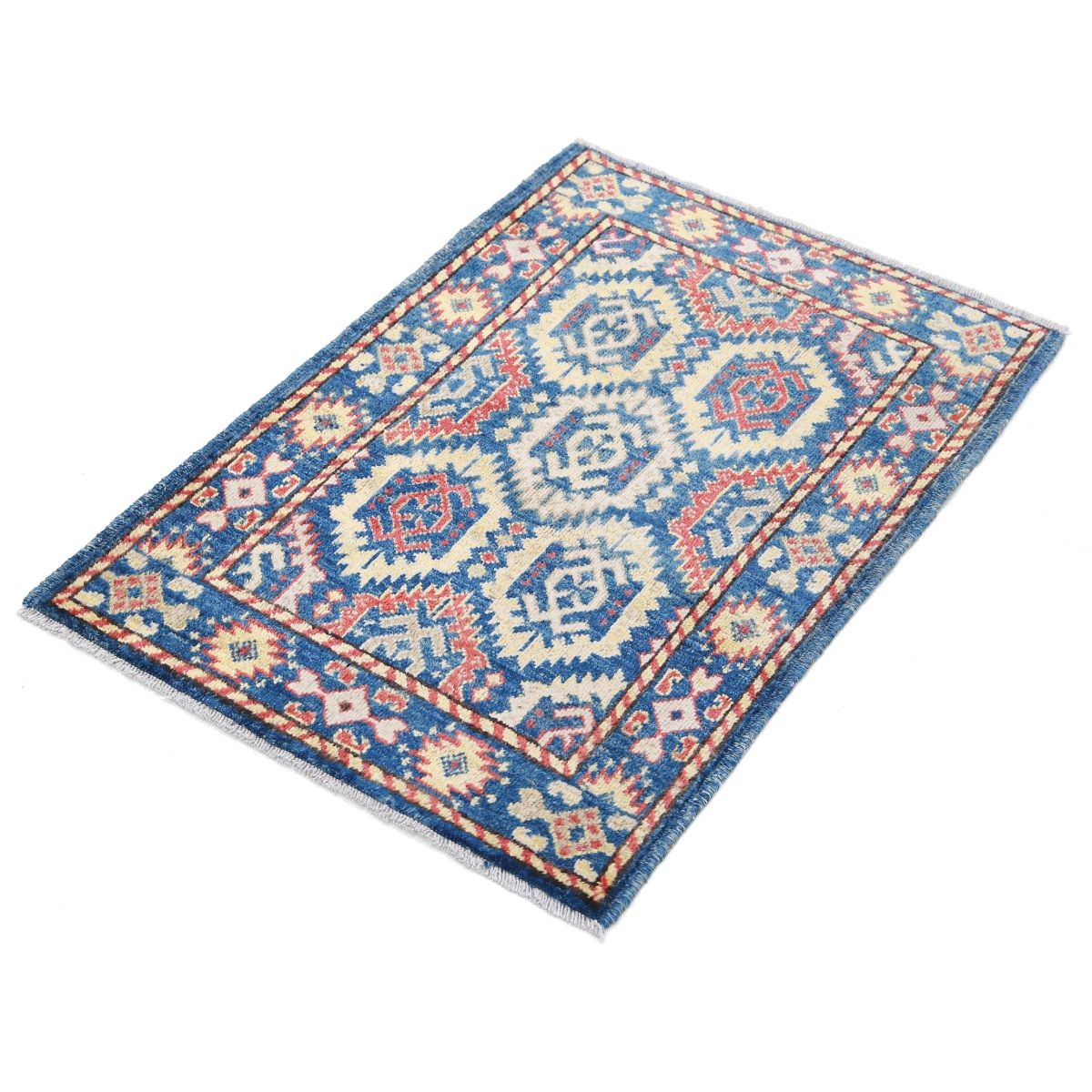 Revival 2x3 Handmade Double Knotted Washable Wool Rug - Colorful