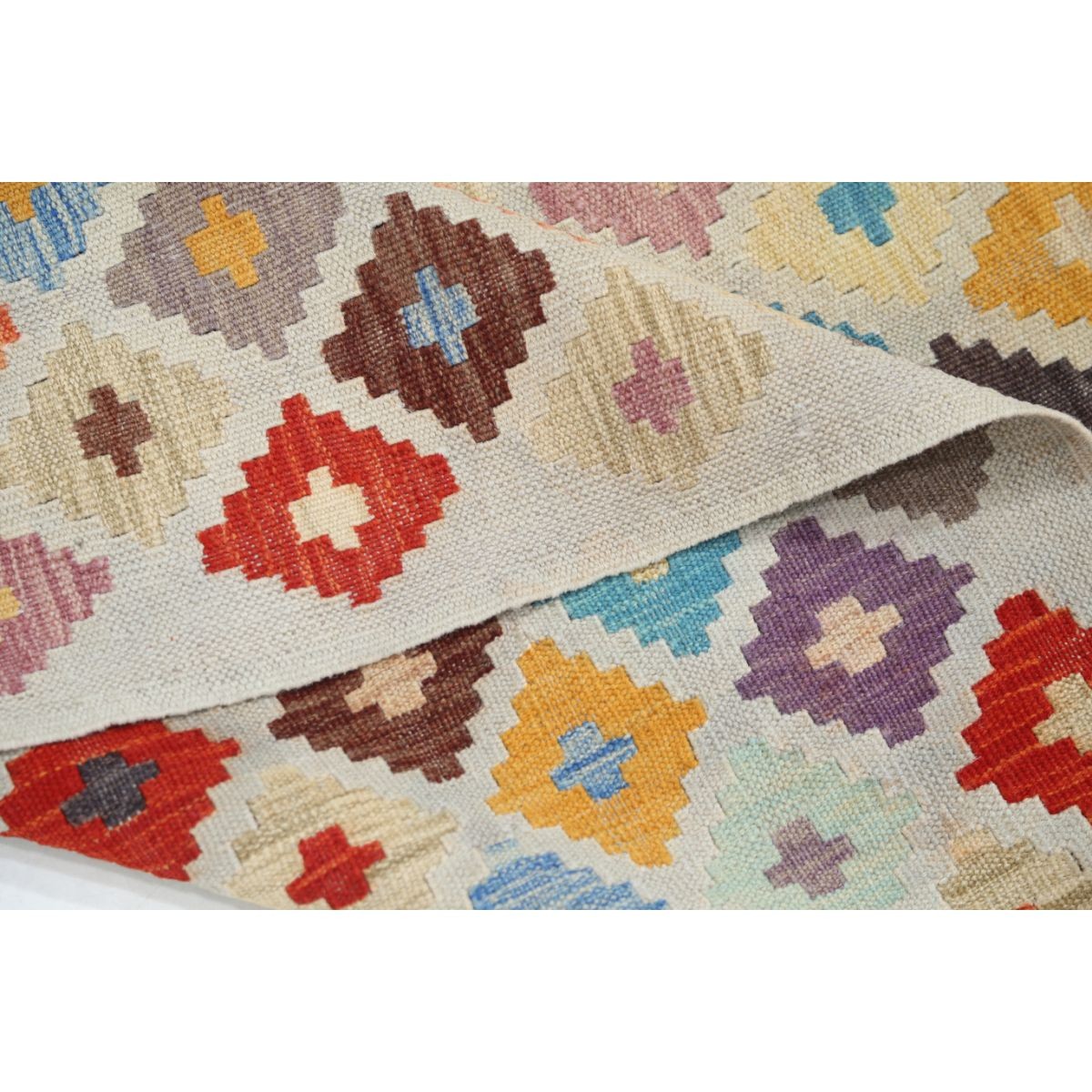 Maimana 7x10 Hand Woven Washable Wool Rug - Colorful