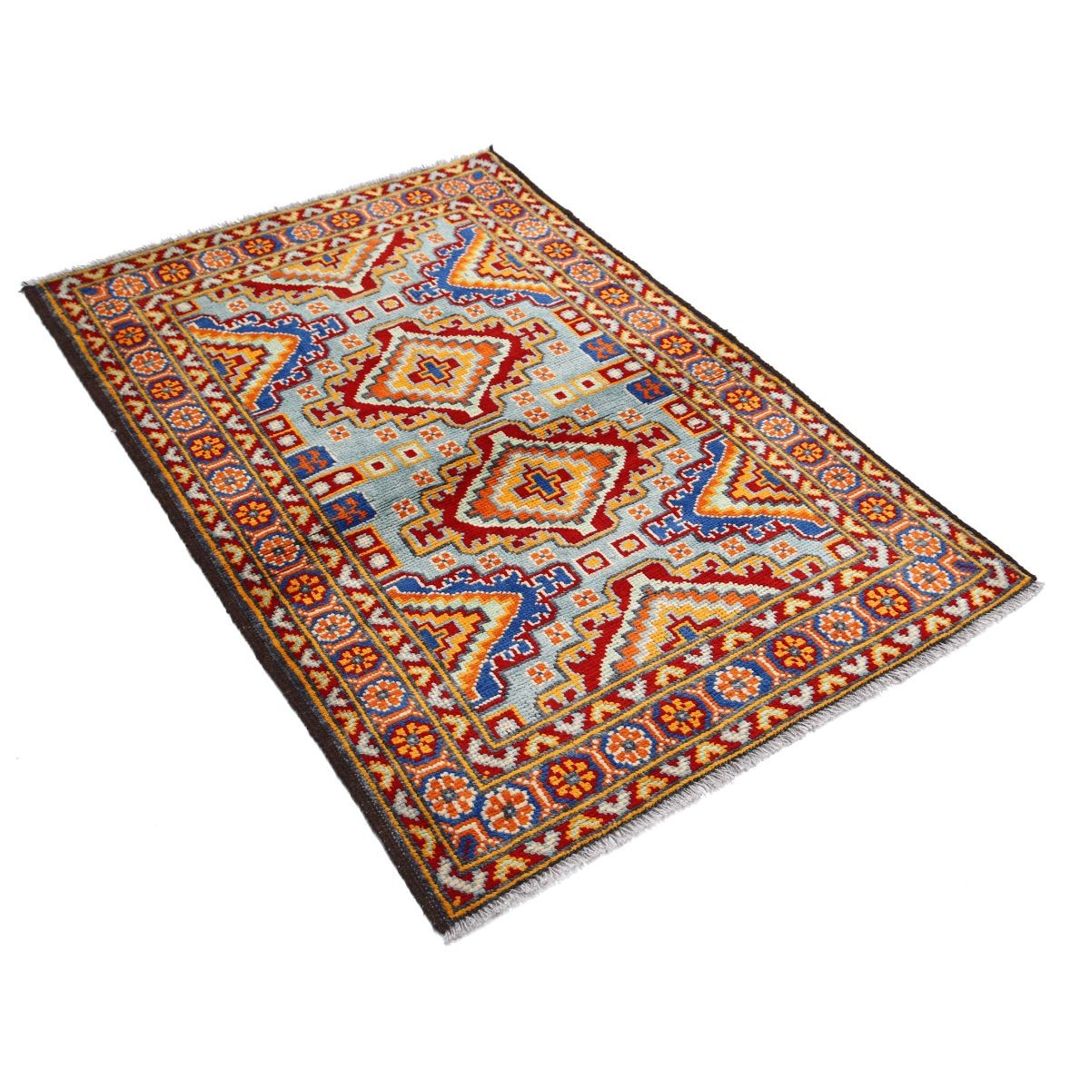 Revival 3x5 Handmade Double Knotted Washable Wool Rug - Colorful