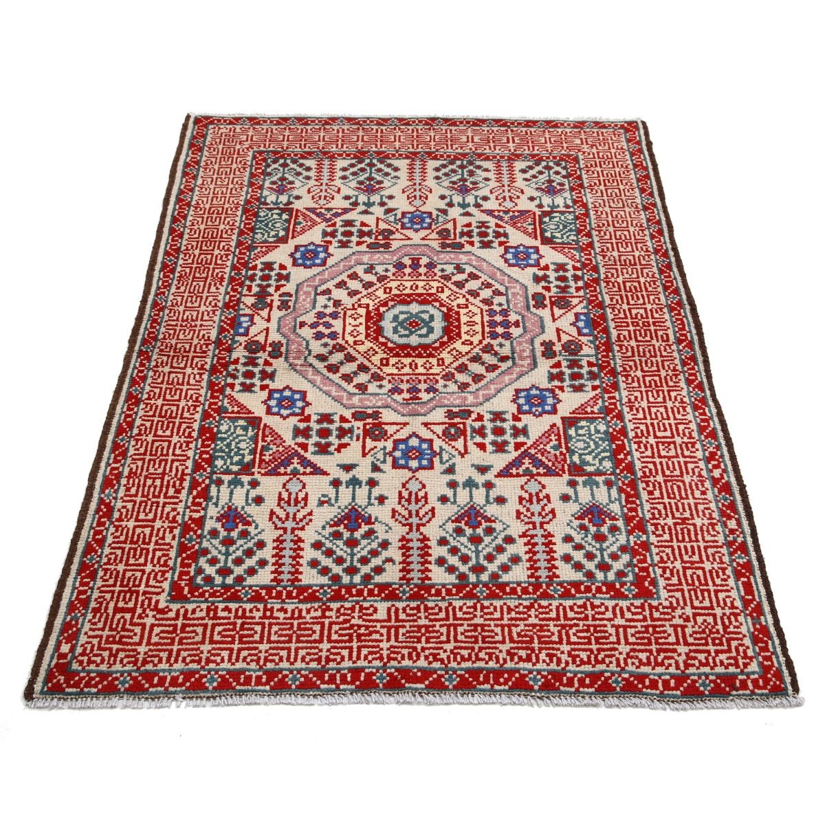 Revival 3x5 Handmade Double Knotted Washable Wool Rug - Colorful
