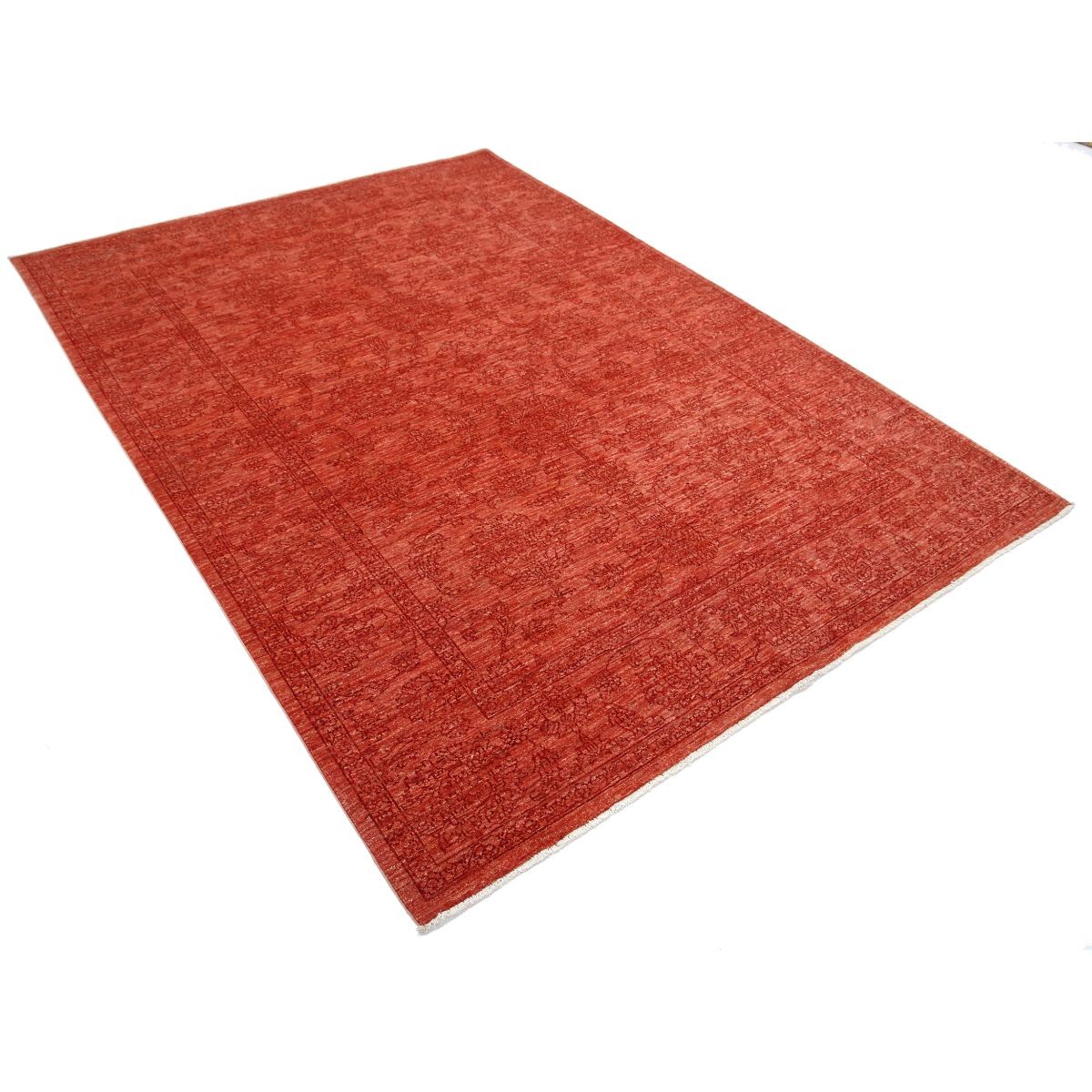 Overdye 6x8 Handmade Double Knotted Washable Wool Rug - Colorful