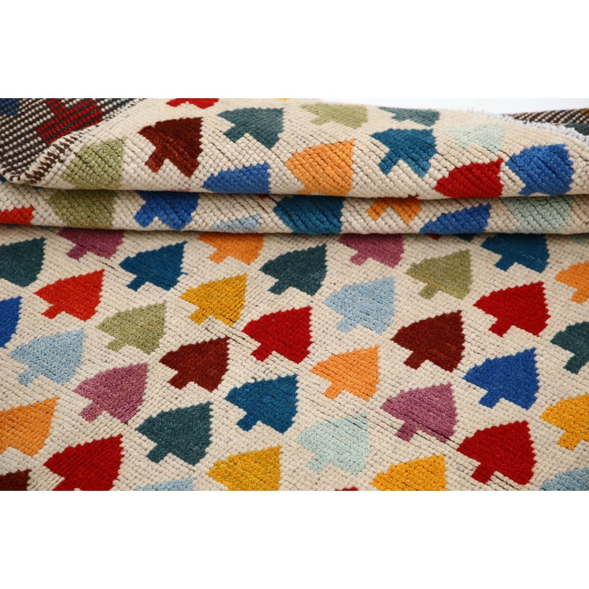 Revival 5x6 Handmade Double Knotted Washable Wool Rug - Colorful