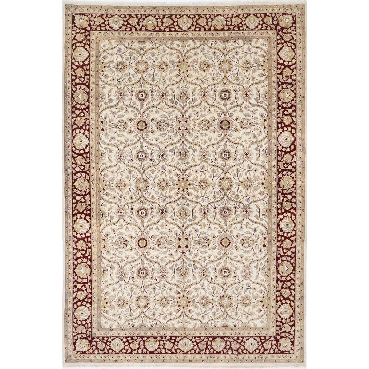 Heritage 7x10 Handmade Double Knotted Washable Wool/Silk Rug - Colorful