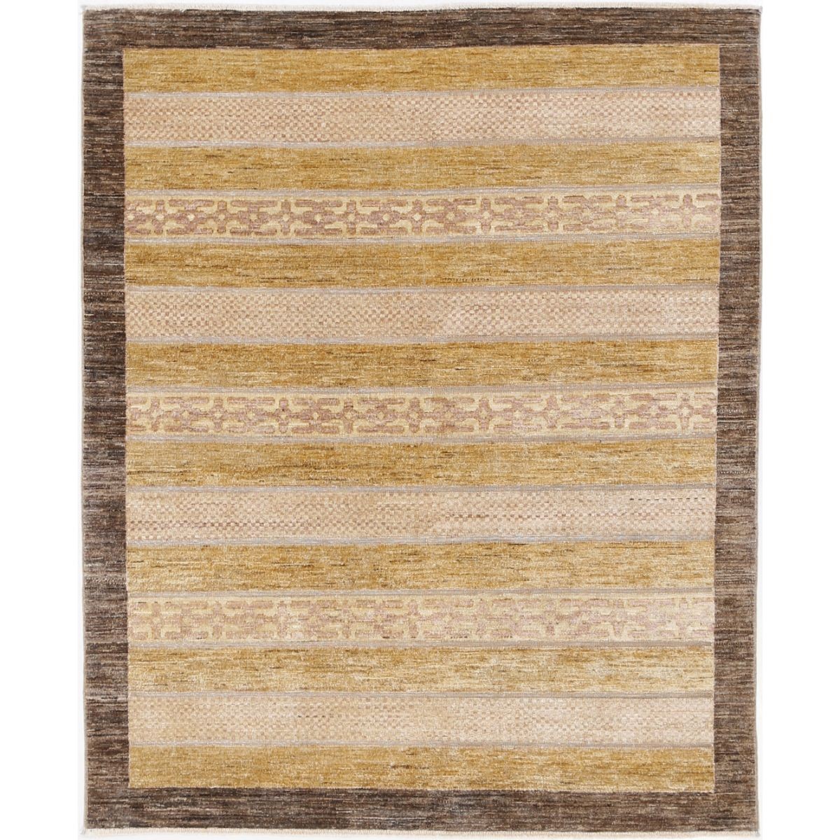 Modcar 5x6 Handmade Double Knotted Washable Wool Rug - Colorful