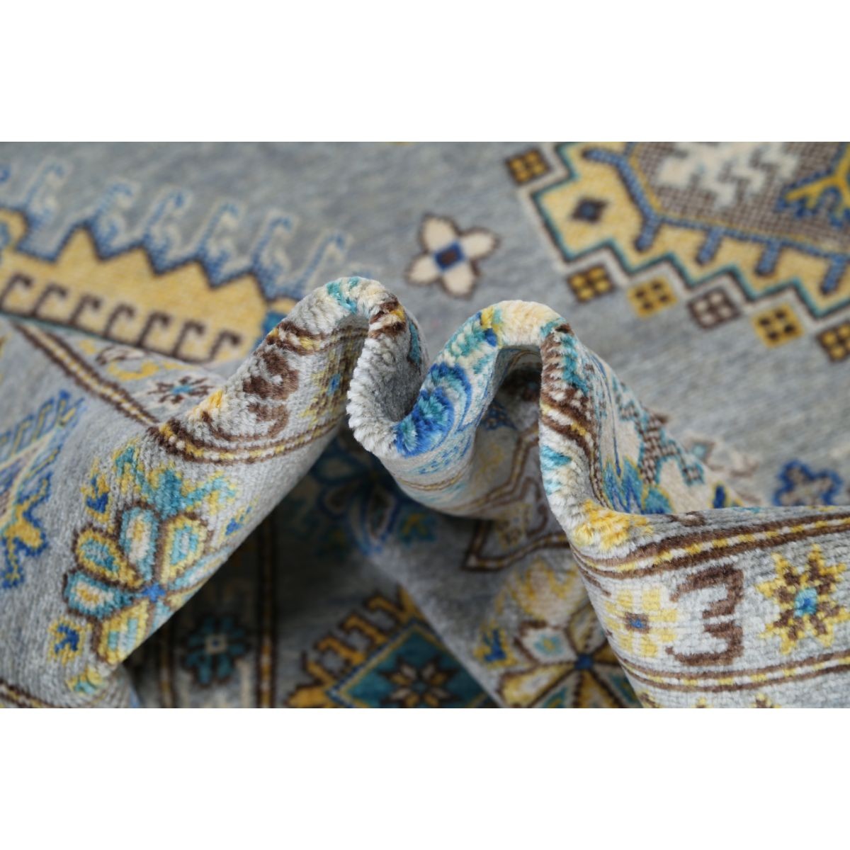 Kazak 8x9 Machine-Made Washable Wool Rug - Colorful