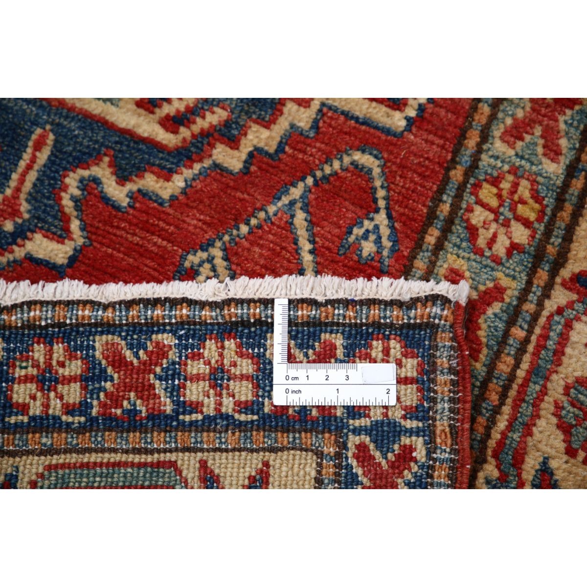 Kazak 3x15 Handmade Double Knotted Washable Wool Runner - Colorful