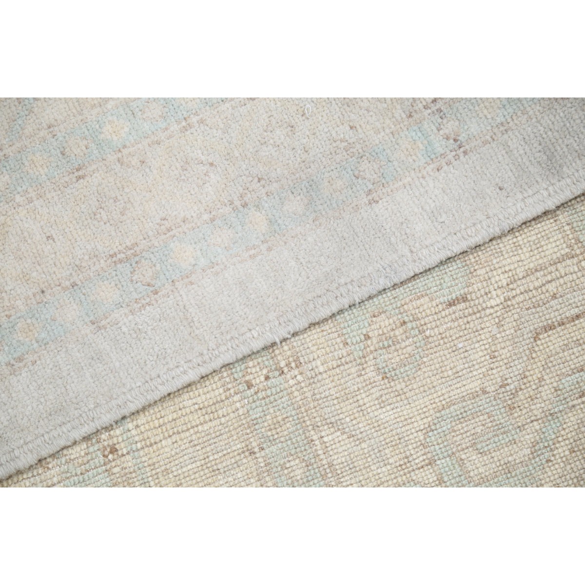 Khotan 18x23 Handmade Double Knotted Washable Wool Rug - Soft Hues