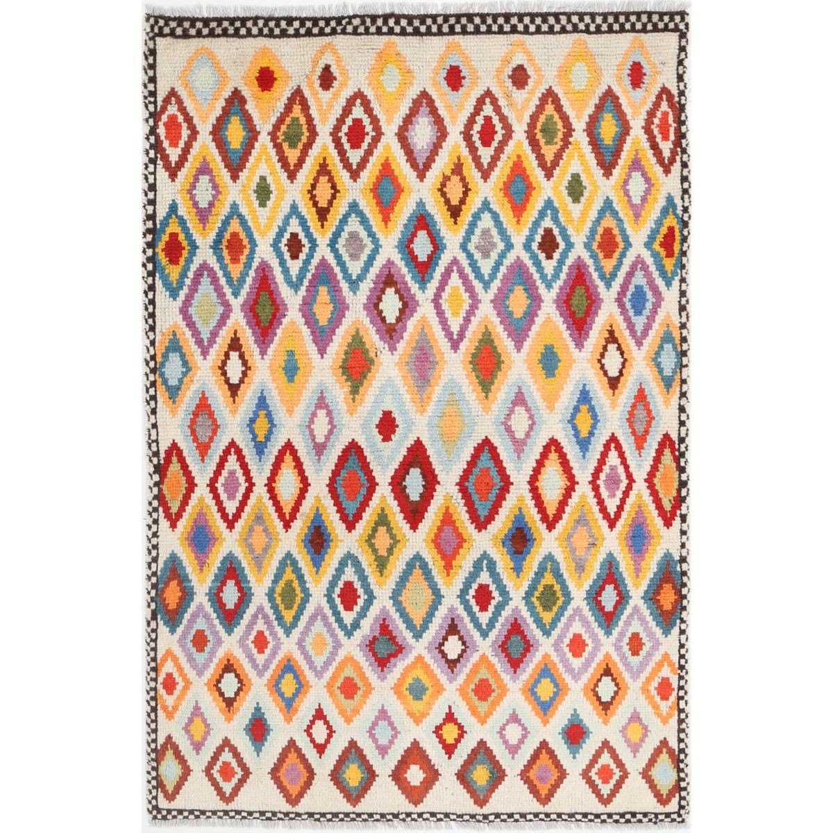 Revival 3x5 Handmade Double Knotted Washable Wool Rug - Colorful