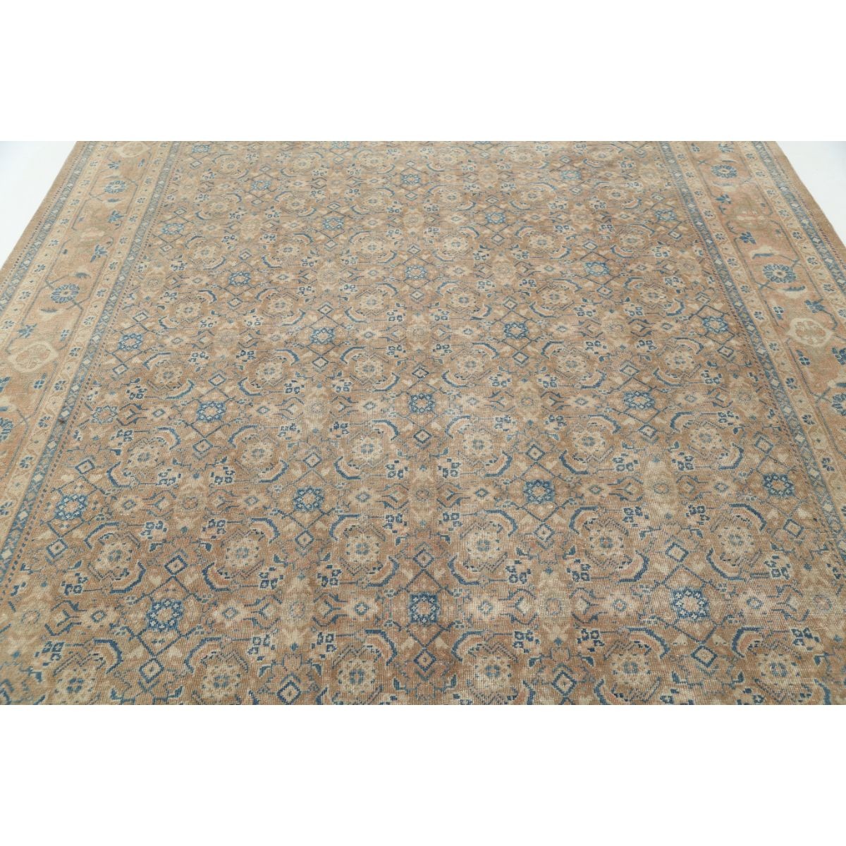 Vintage 9x12 Handmade Double Knotted Washable Wool Rug - Soft Hues