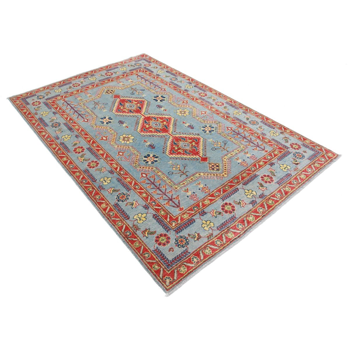 Revival 5x7 Handmade Double Knotted Washable Wool Rug - Colorful