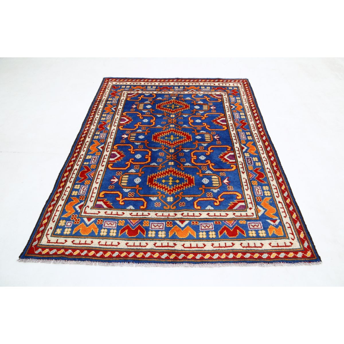 Revival 5x7 Handmade Double Knotted Washable Wool Rug - Colorful