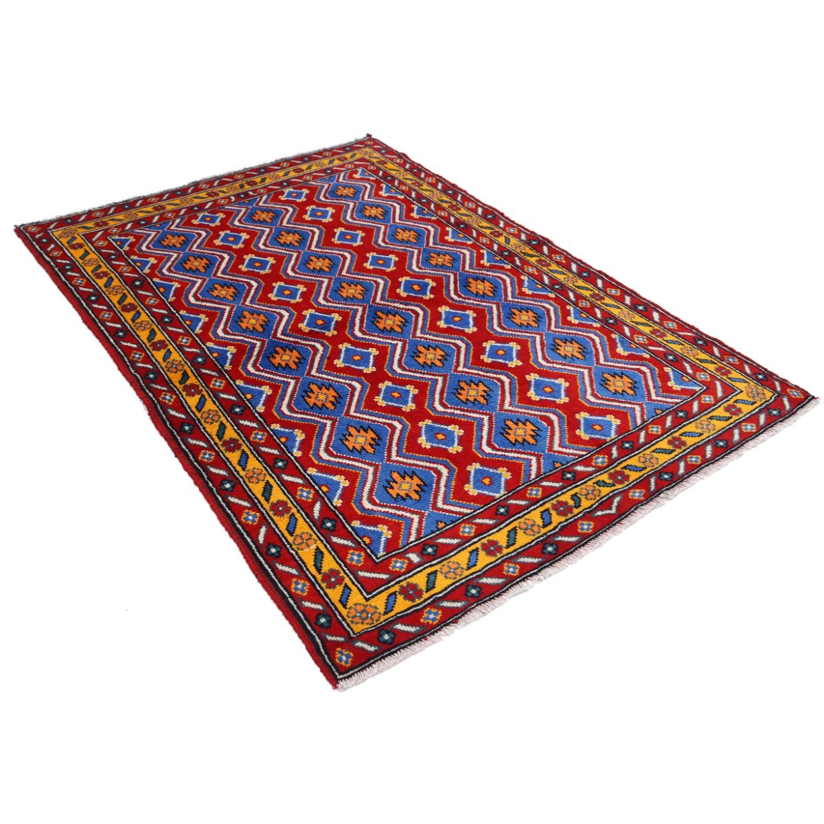 Revival 5x6 Handmade Double Knotted Washable Wool Rug - Colorful