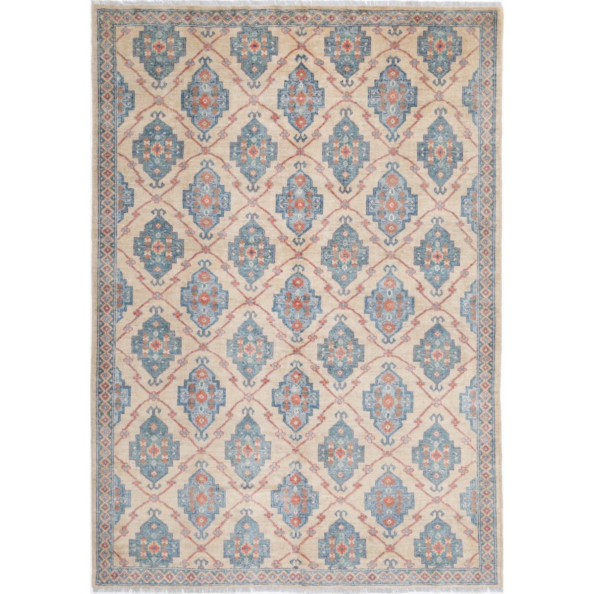 Revival 6x8 Handmade Double Knotted Washable Wool Rug - Colorful