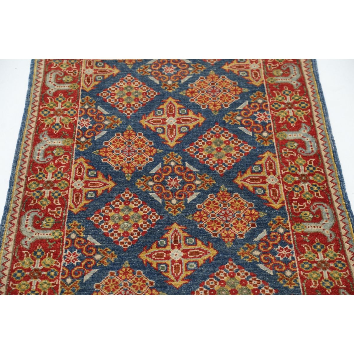 Revival 3x4 Handmade Double Knotted Washable Wool Rug - Colorful