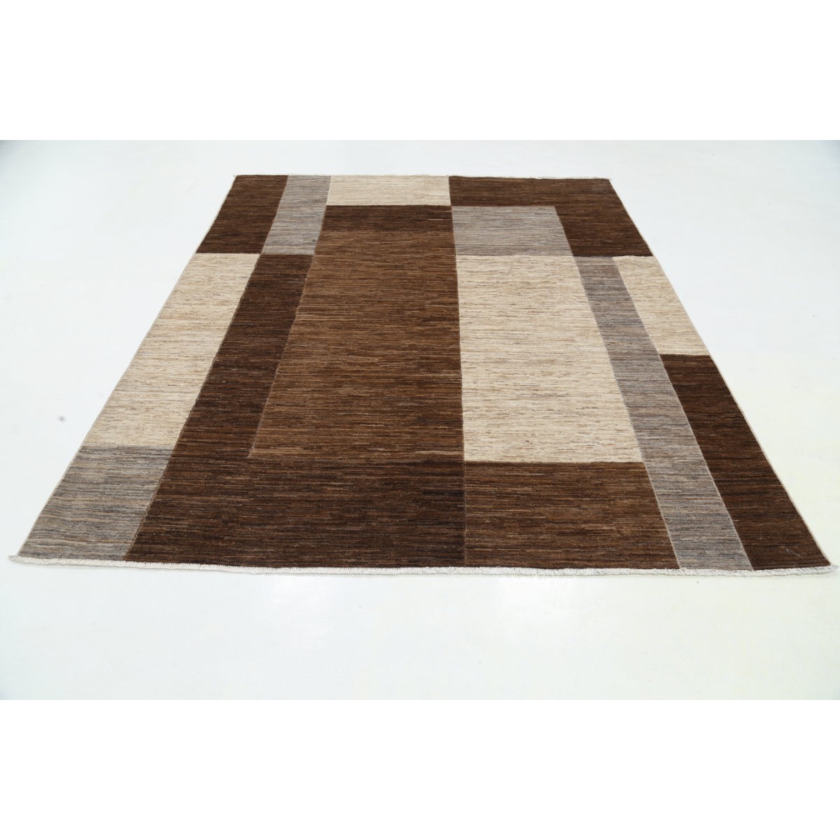 Modcar 7x8 Handmade Double Knotted Washable Wool Rug - Colorful