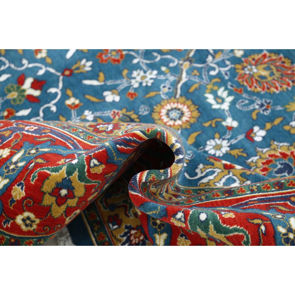 Gulshan 9x12 Machine-Made Washable Wool Rug - Colorful