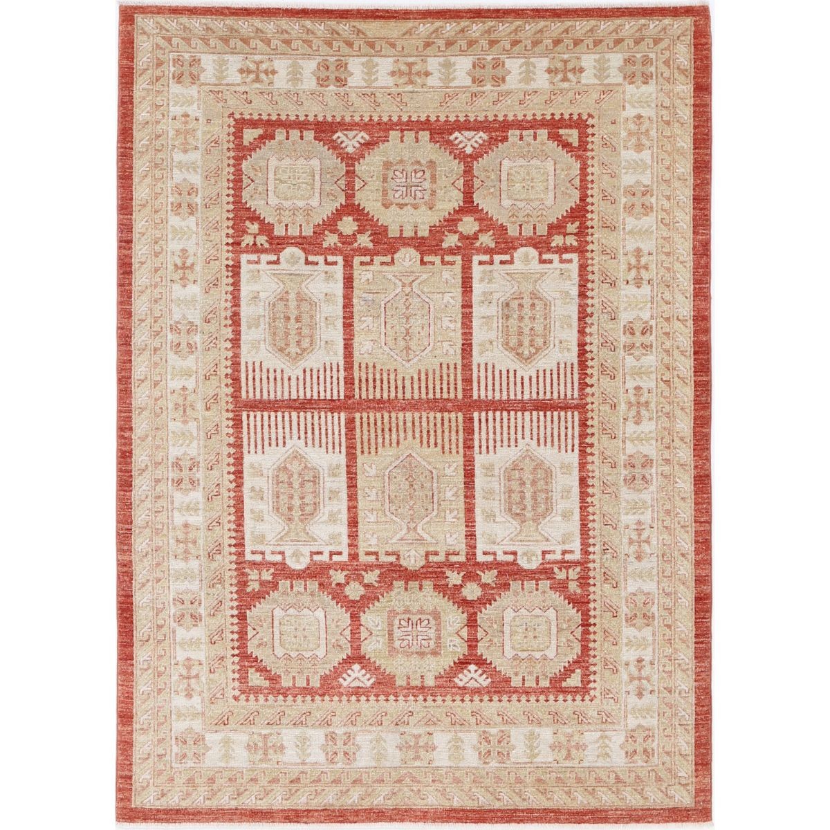 Ziegler 5x7 Handmade Double Knotted Washable Wool Rug - Colorful