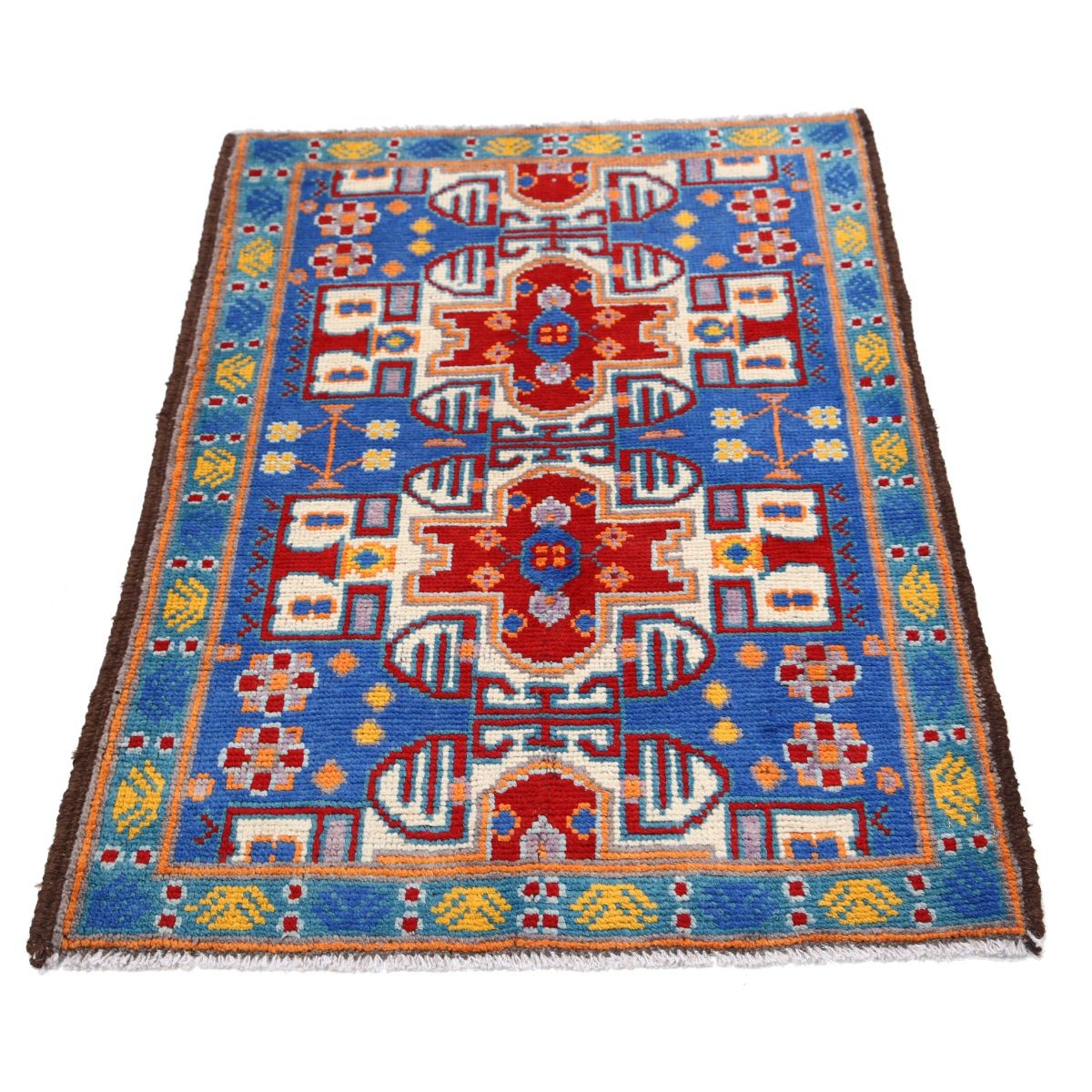 Revival 3x4 Handmade Double Knotted Washable Wool Rug - Colorful