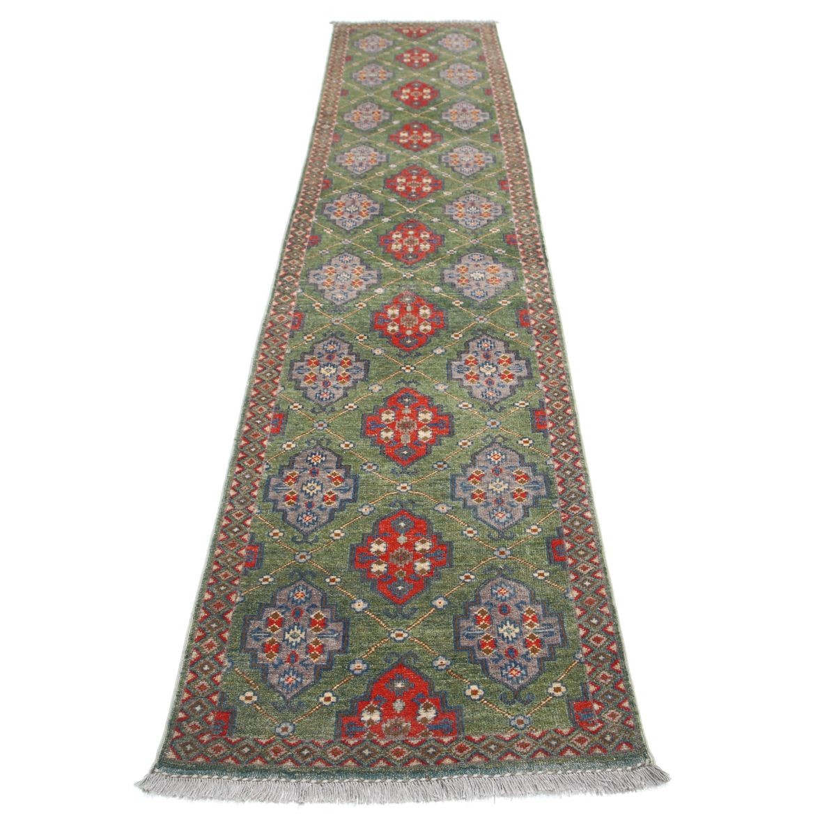 Revival 3x12 Handmade Double Knotted Washable Wool Runner - Colorful