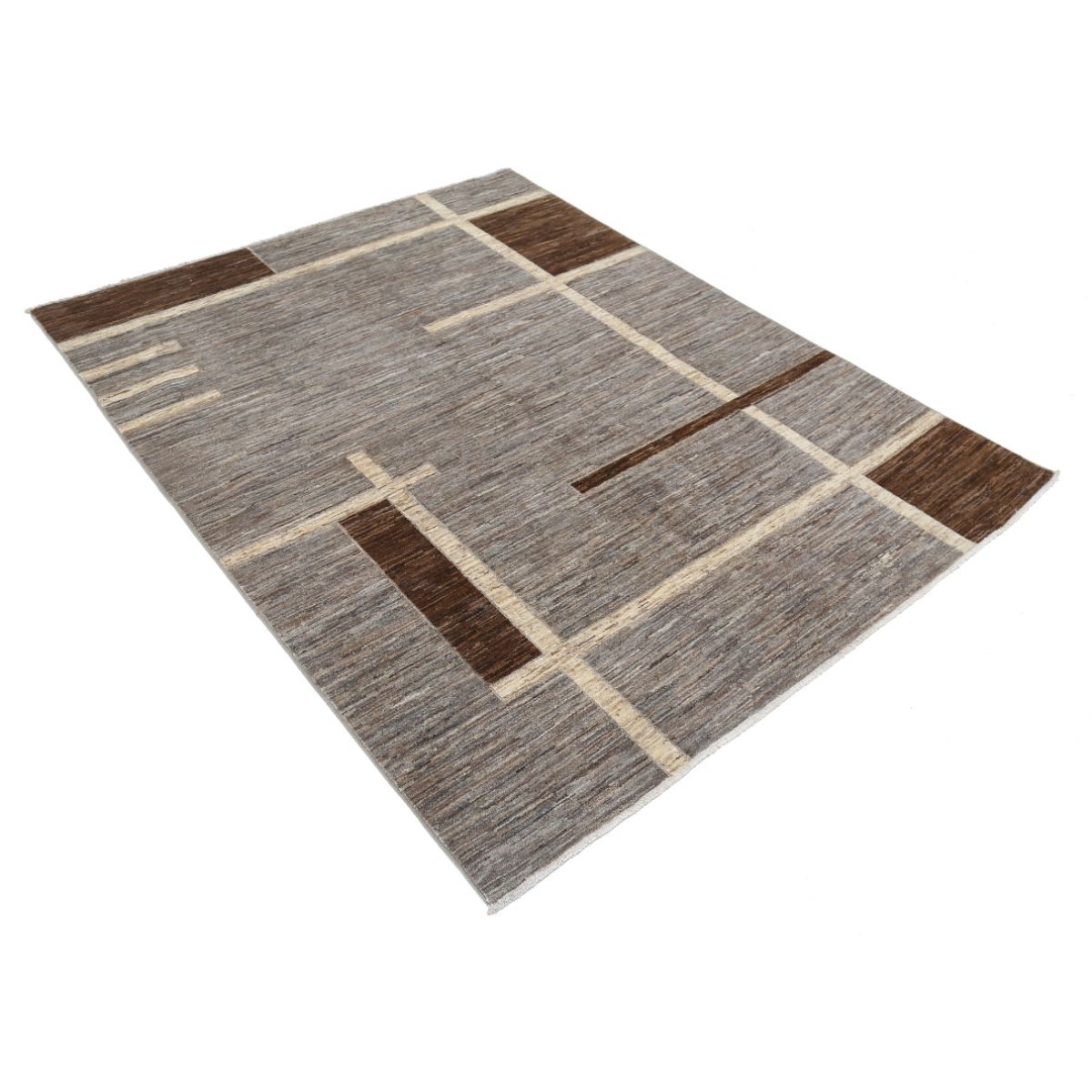Modcar 5x7 Handmade Double Knotted Washable Wool Rug - Colorful