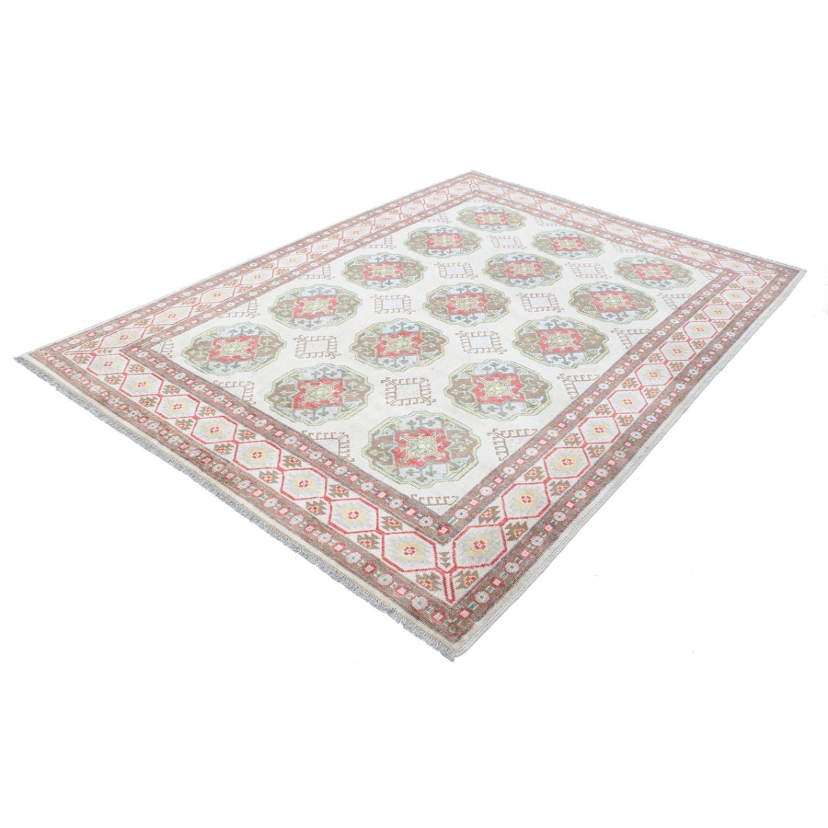 Revival 6x8 Handmade Double Knotted Washable Wool Rug - Colorful
