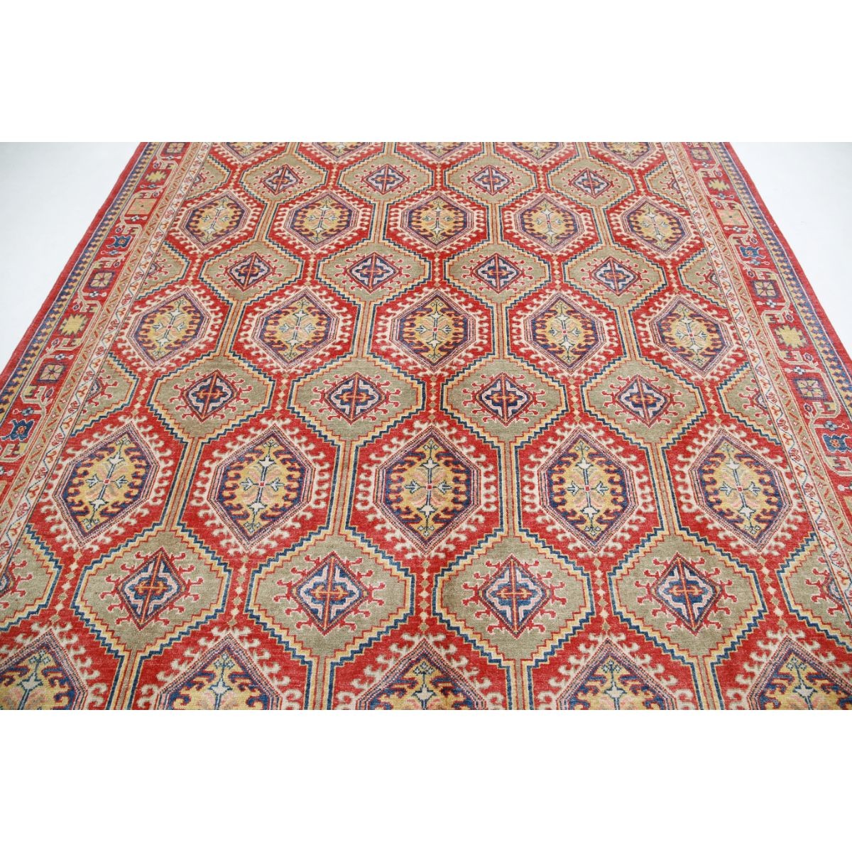 Revival 8x10 Handmade Double Knotted Washable Wool Rug - Colorful