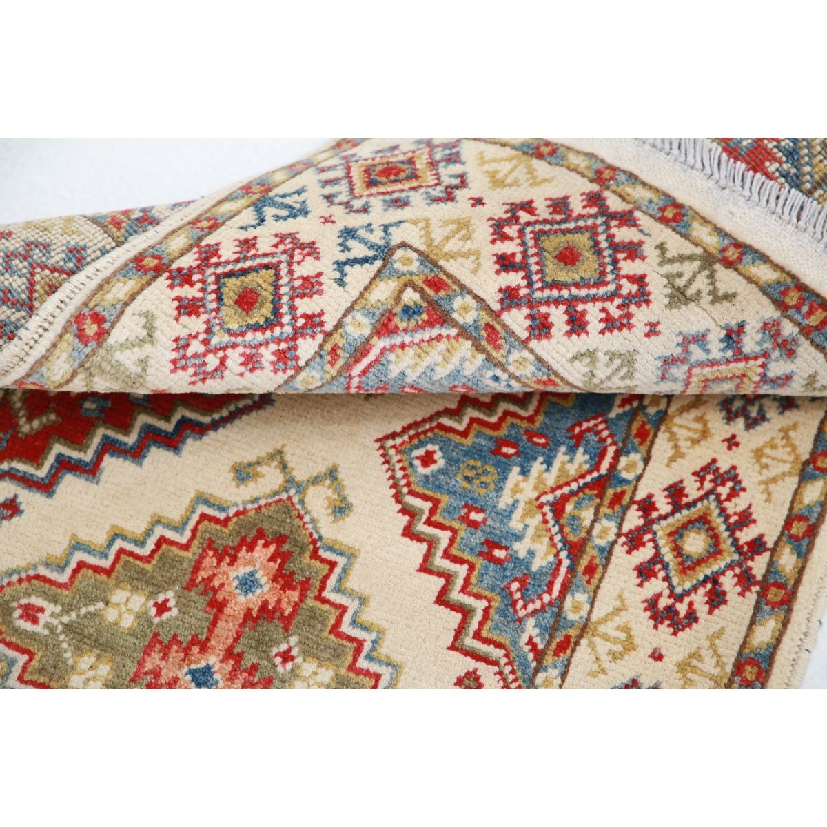 Revival 2x3 Handmade Double Knotted Washable Wool Rug - Colorful