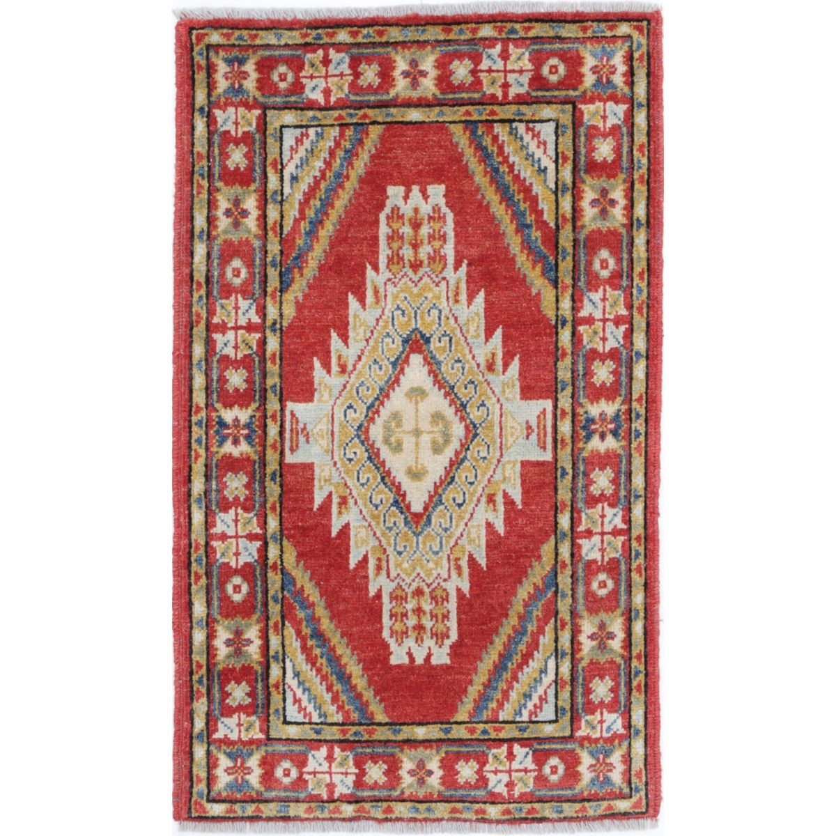 Revival 2x4 Handmade Double Knotted Washable Wool Rug - Colorful