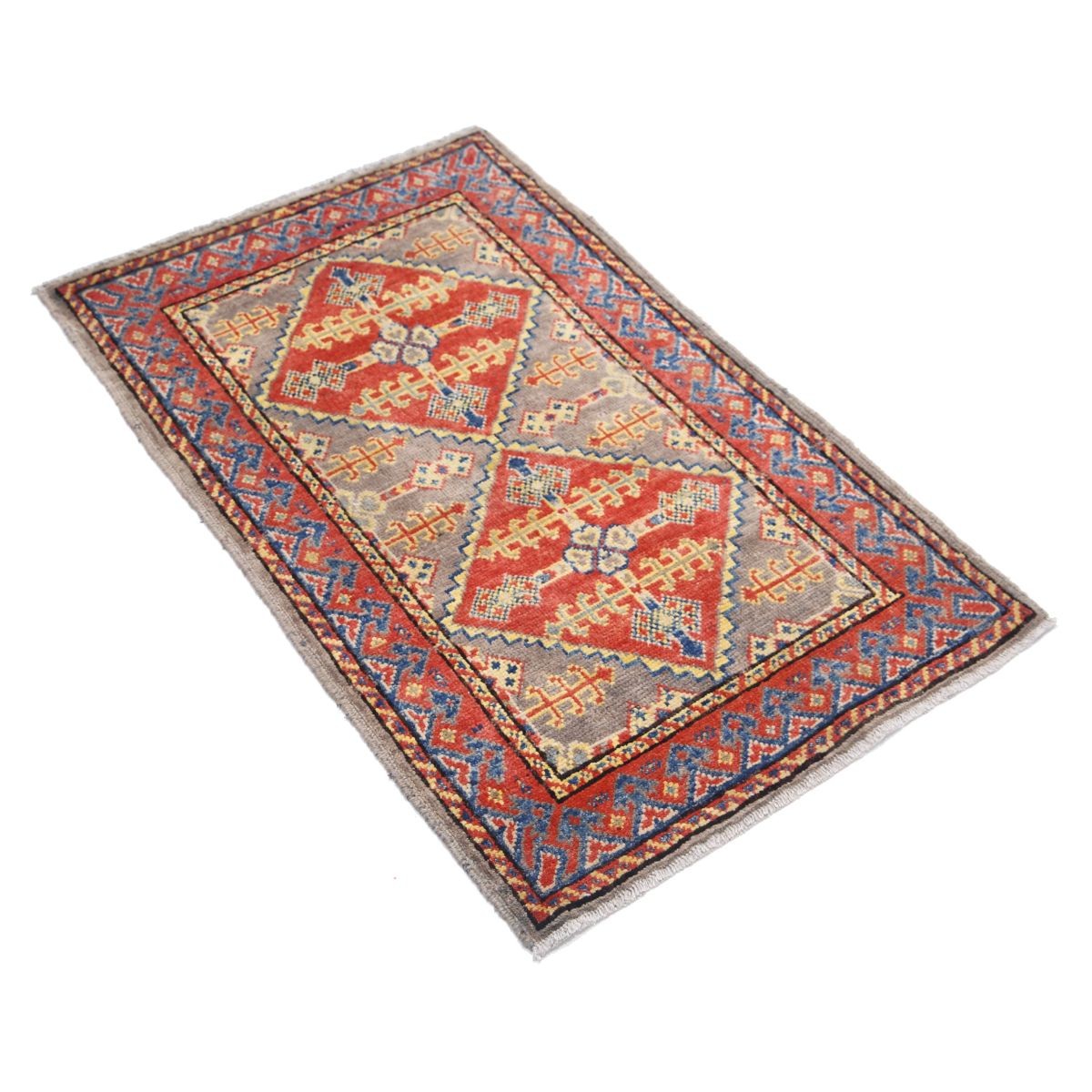 Revival 2x3 Handmade Double Knotted Washable Wool Rug - Colorful