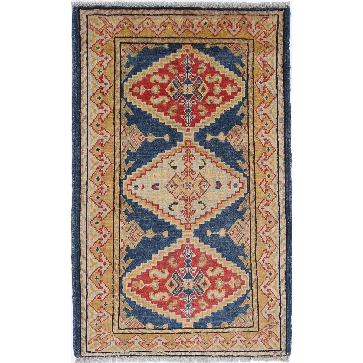 Revival 2x3 Handmade Double Knotted Washable Wool Rug - Colorful