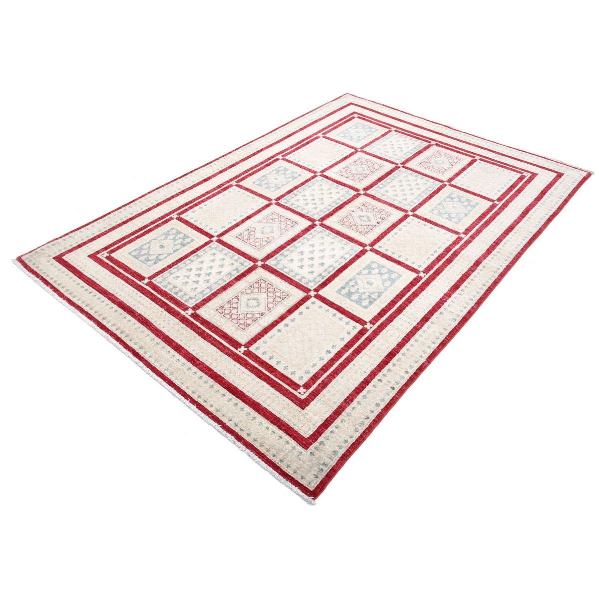 Bakhtiari 5x8 Handmade Double Knotted Washable Wool Rug - Colorful
