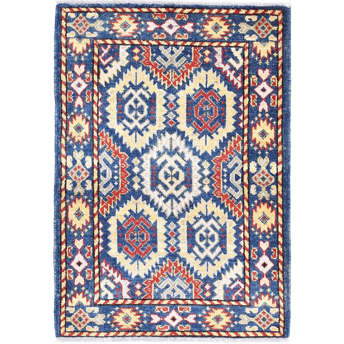 Revival 2x3 Handmade Double Knotted Washable Wool Rug - Colorful