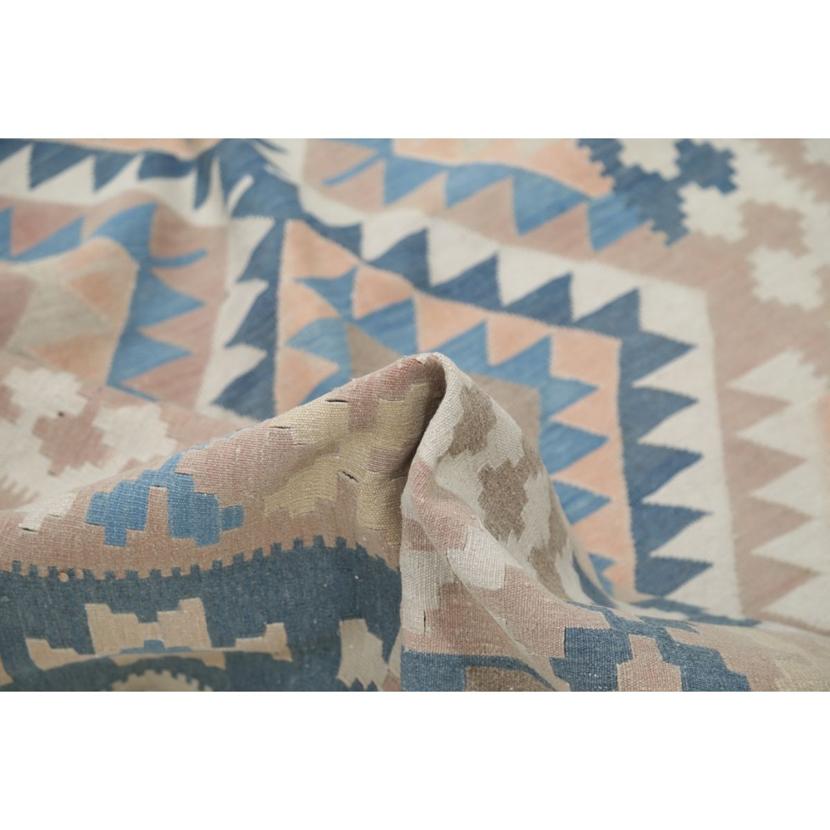 Kafkaas 5x7 Hand Woven Washable Wool Rug - Soft Hues
