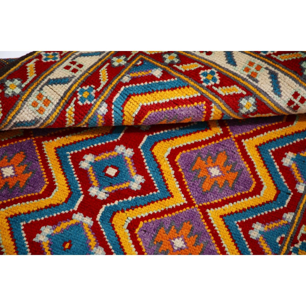 Revival 3x5 Handmade Double Knotted Washable Wool Rug - Colorful