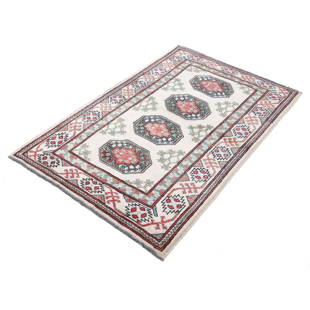 Revival 3x5 Handmade Double Knotted Washable Wool Rug - Colorful