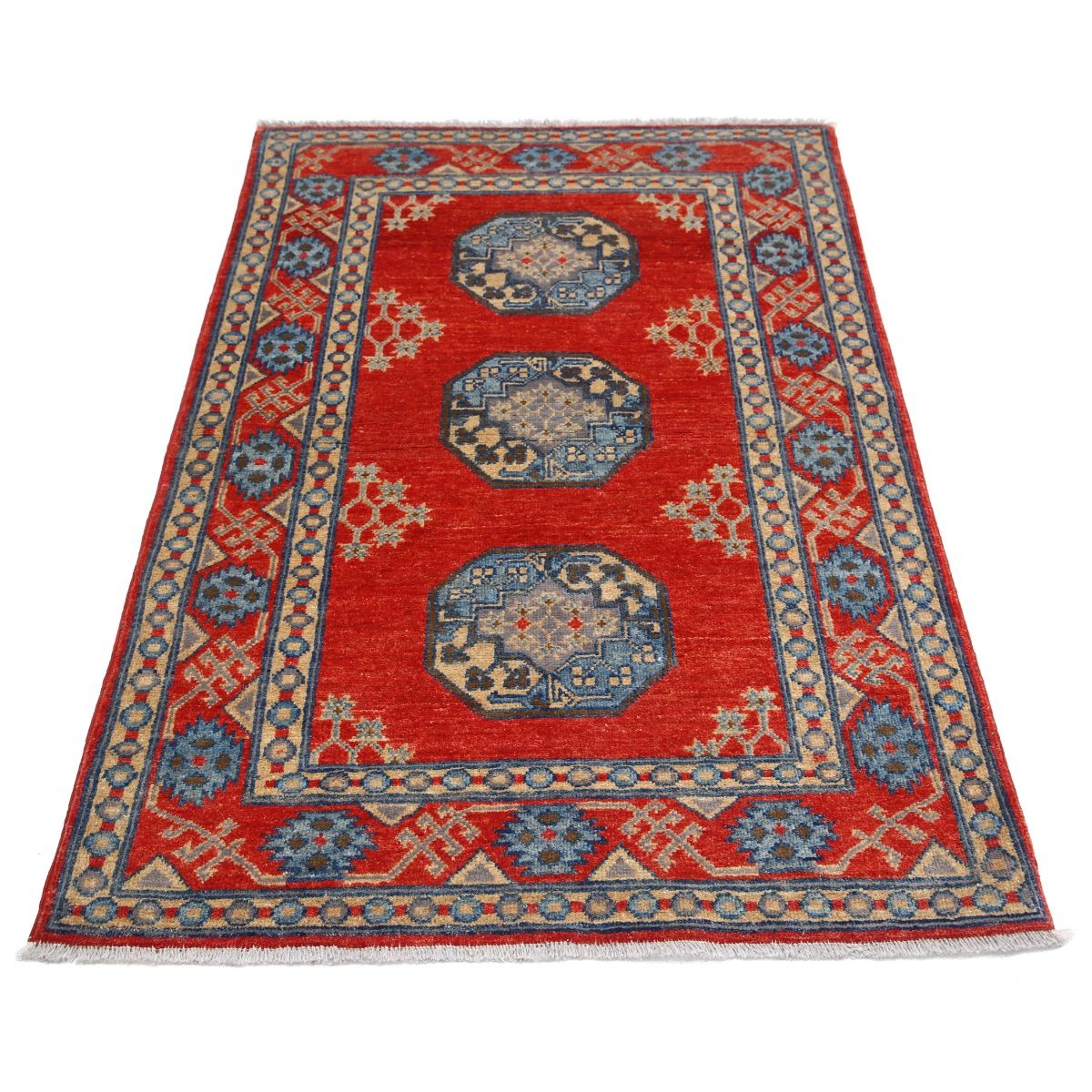 Revival 3x5 Handmade Double Knotted Washable Wool Rug - Colorful