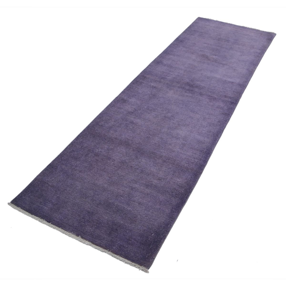 Overdye 3x8 Handmade Double Knotted Washable Wool Runner - Monochormatic