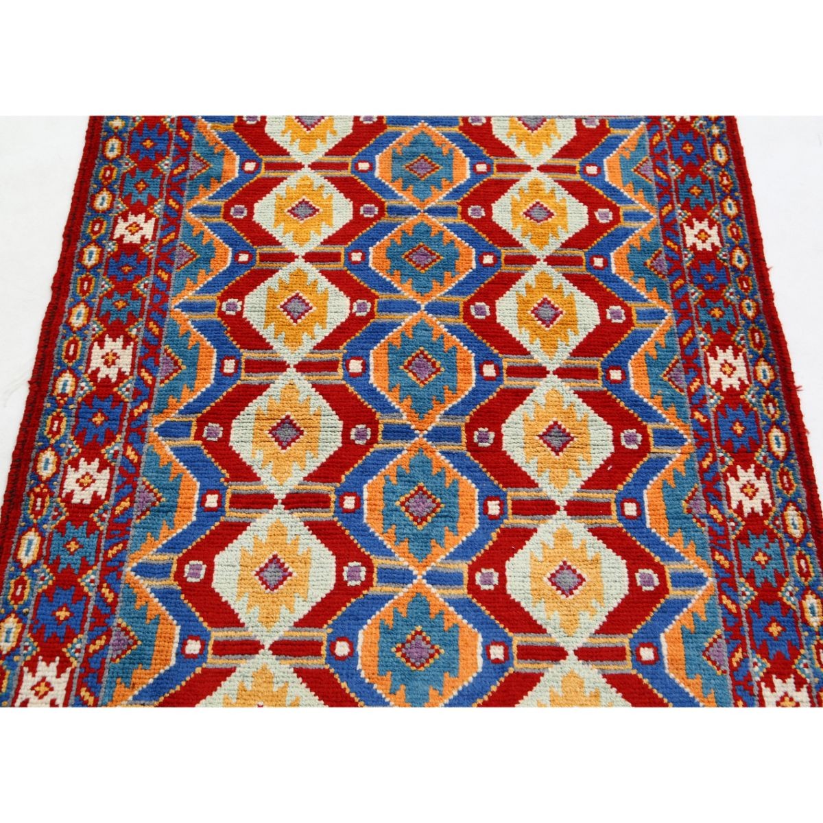 Revival 3x5 Handmade Double Knotted Washable Wool Rug - Colorful