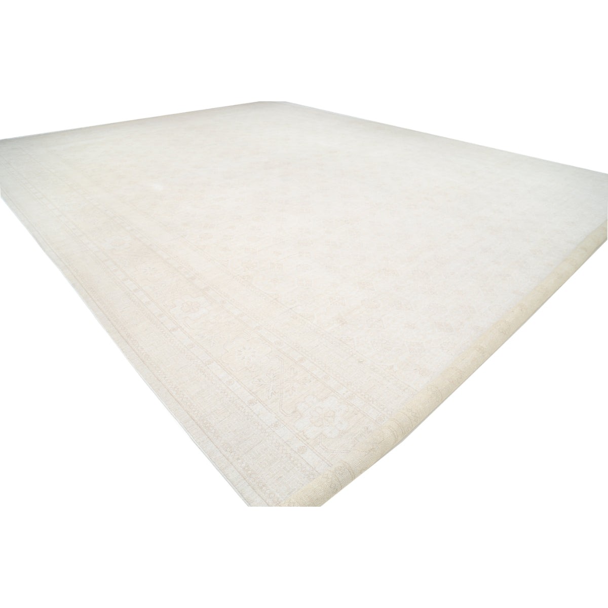 Khotan 17x25 Handmade Double Knotted Washable Wool Rug - Soft Hues