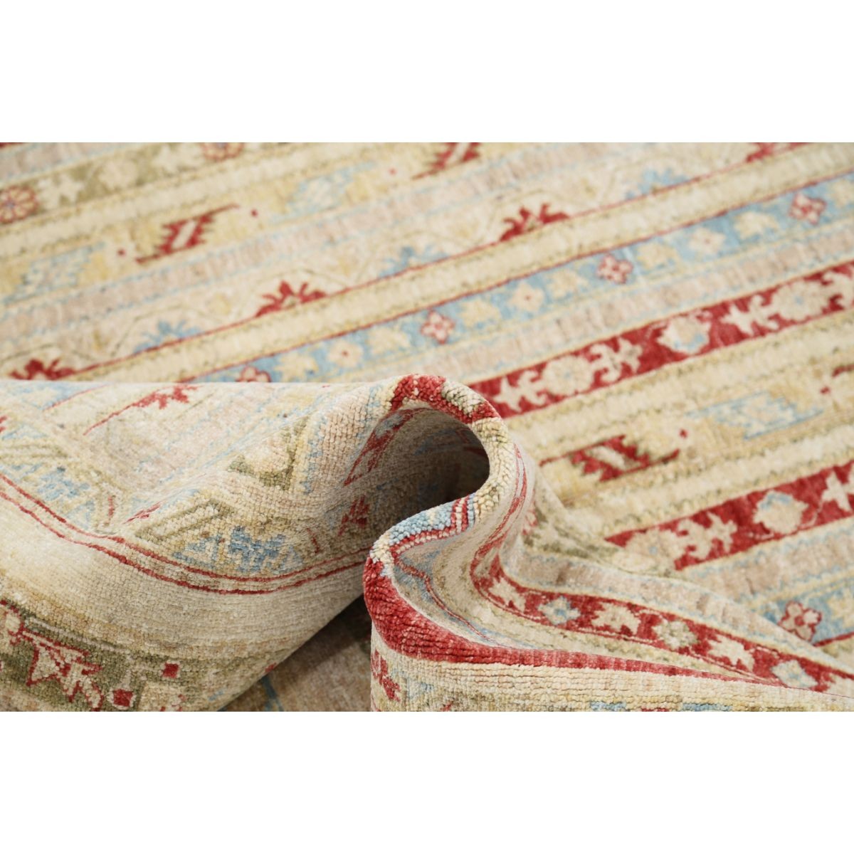 Shaal 7x10 Handmade Double Knotted Washable Wool Rug - Colorful
