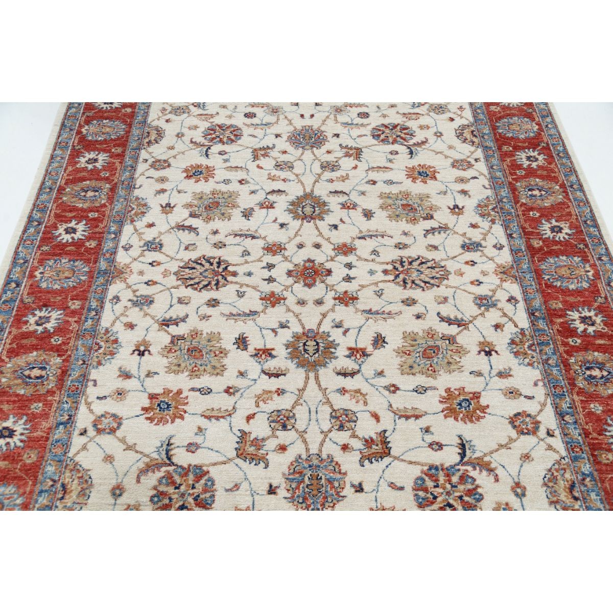 Ziegler 6x7 Handmade Double Knotted Washable Wool Rug - Colorful
