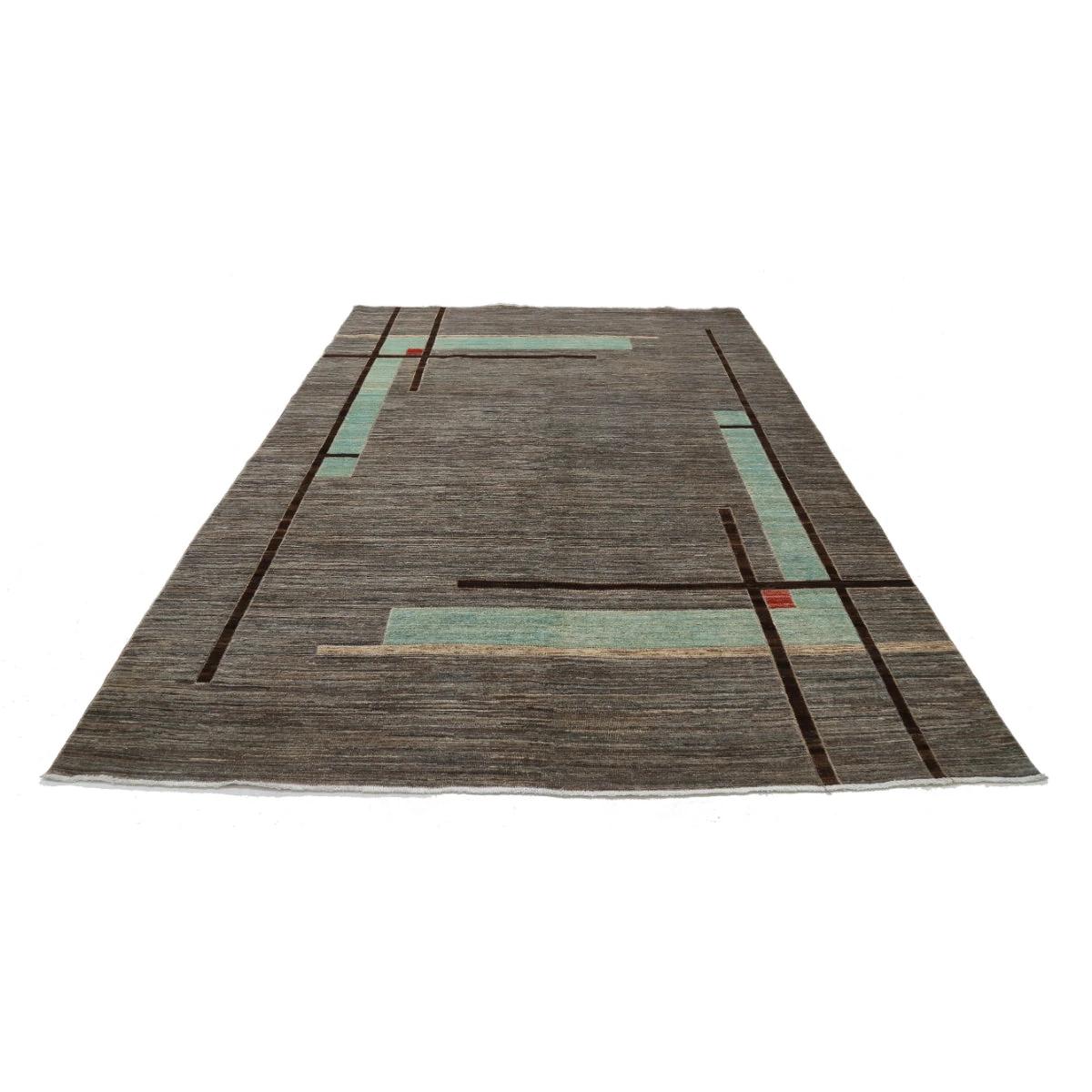 Modcar 7x10 Handmade Double Knotted Washable Wool Rug - Colorful