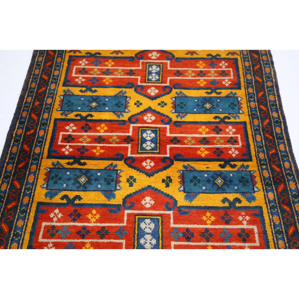 Revival 3x5 Handmade Double Knotted Washable Wool Rug - Colorful