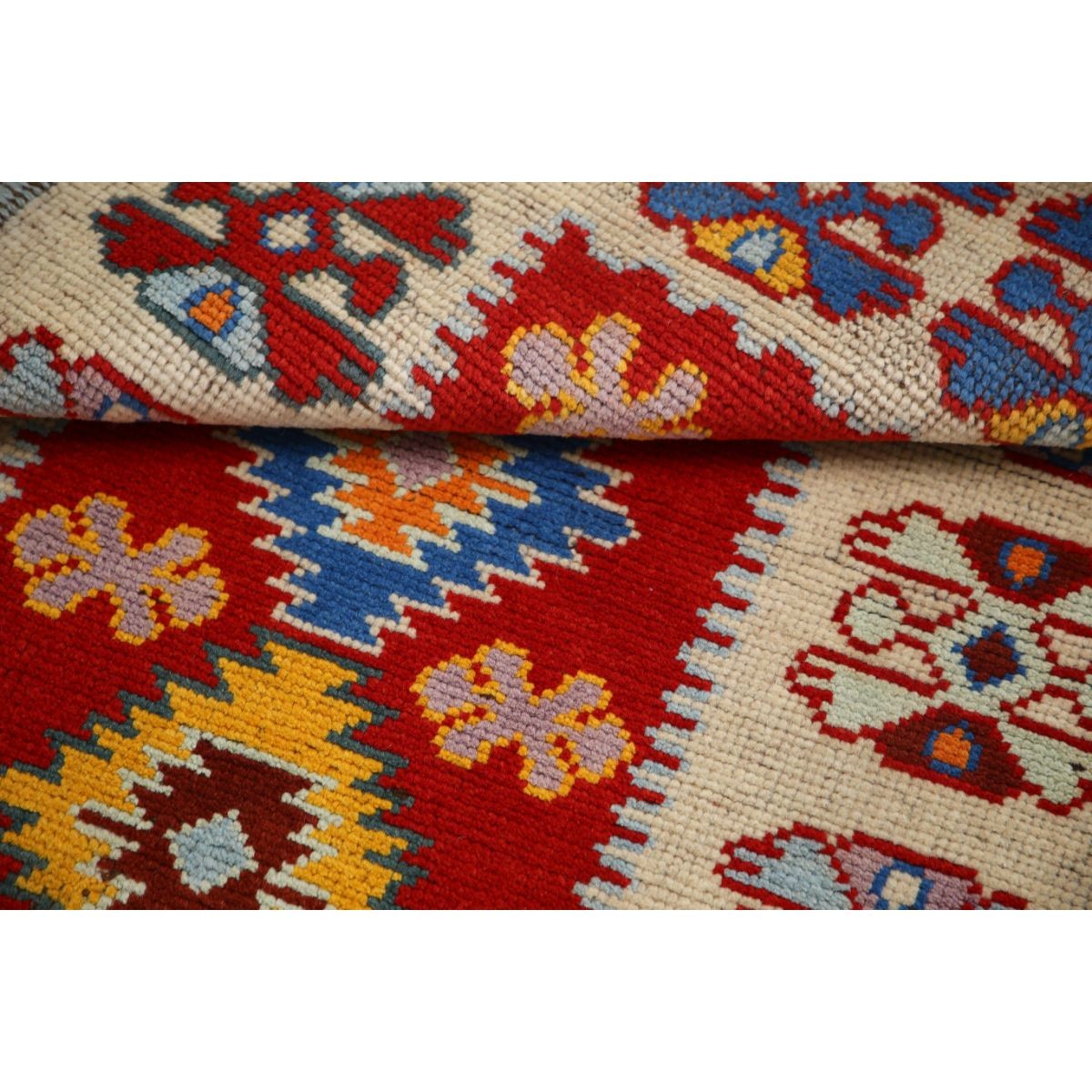 Revival 3x4 Handmade Double Knotted Washable Wool Rug - Colorful