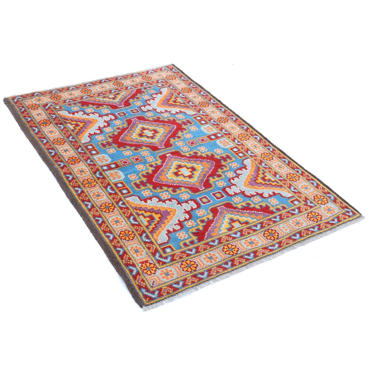 Revival 3x5 Handmade Double Knotted Washable Wool Rug - Colorful