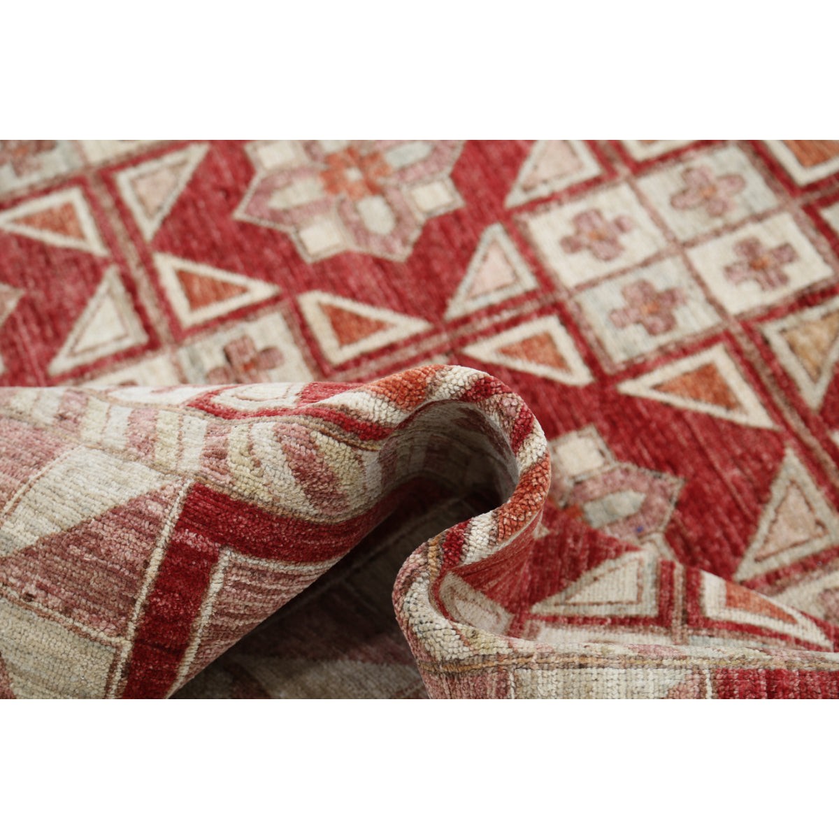 Modcar 7x9 Handmade Double Knotted Washable Wool Rug - Colorful