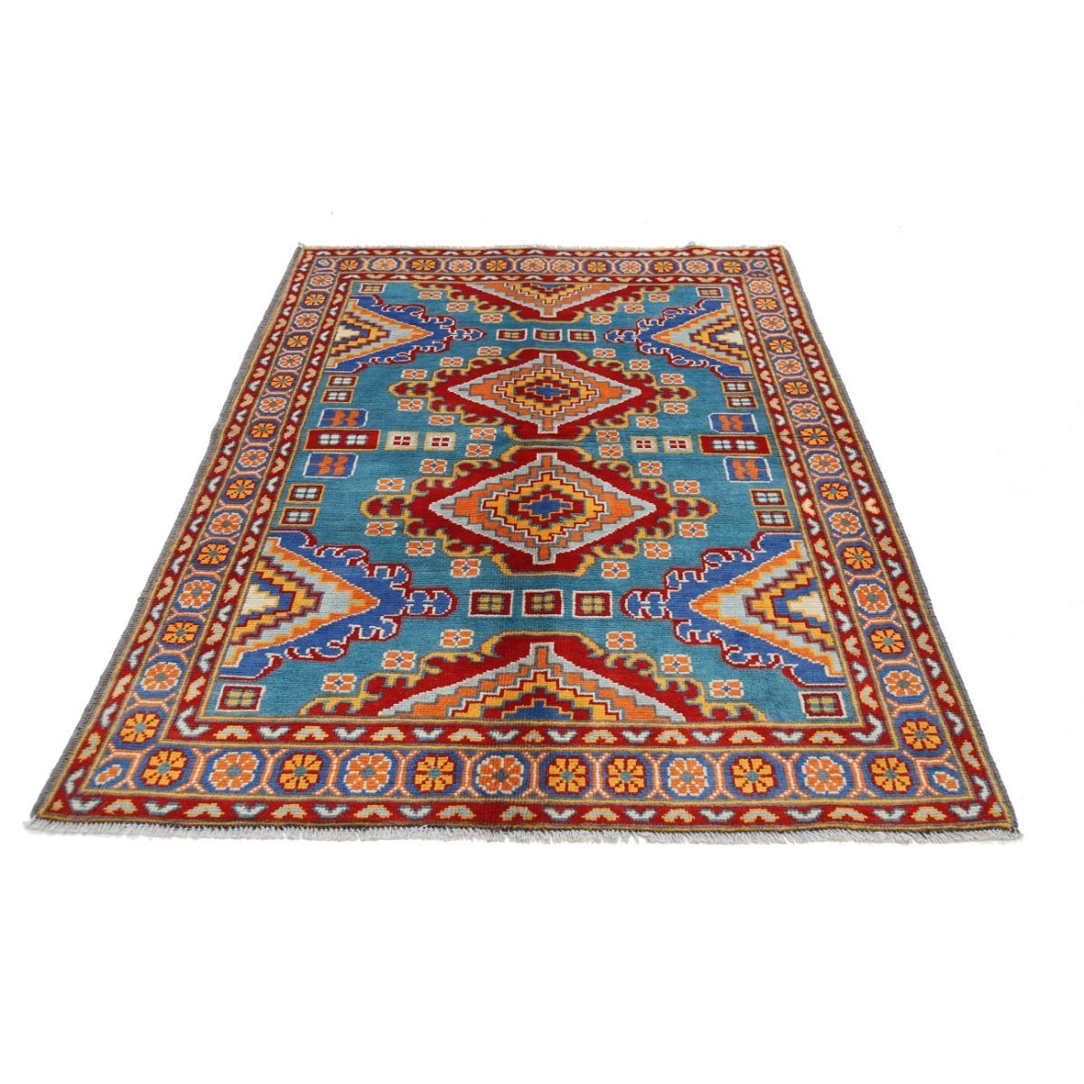 Revival 5x7 Handmade Double Knotted Washable Wool Rug - Colorful